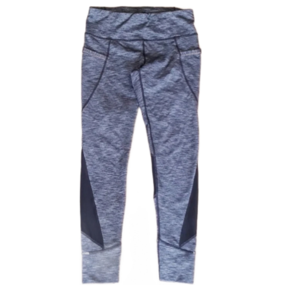Athleta Relay Tight 2.0 Black Heather Mesh Leggings / Size Small Athletic Pants